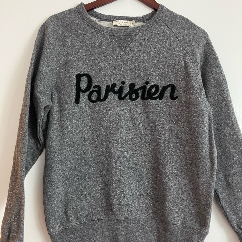 Maison Kitsune’ Gray Parisien Sweatshirt